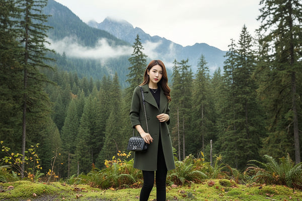 Montréal Wool Coat – Ligne Montréal | Manteau Double‑Boutonnage Élégant