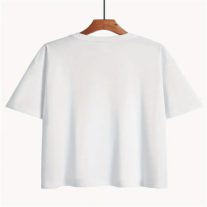 Women's Fashion Casual Home Commuting All-matching Round Neck Short Sleeve