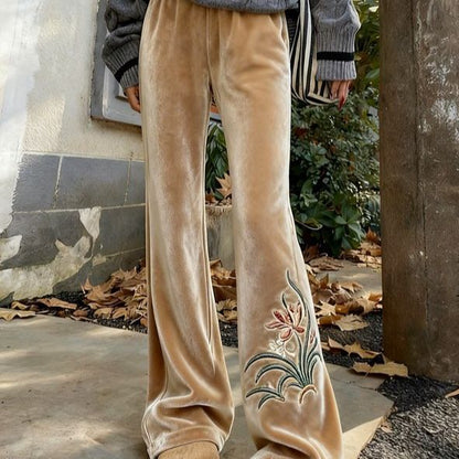 Chinese-style Retro High-waisted Casual Straight-leg Pants That Elongate The Legs