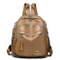 New Multi-functional Hand-held Genuine Leather Tassel Backpack