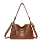 Fashion Niche Genuine Leather Double-sided Kangaroo Shoulder Crossbody Bag