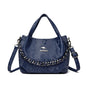 Niche Chain Versatile Genuine Leather Pleated Shoulder Bag